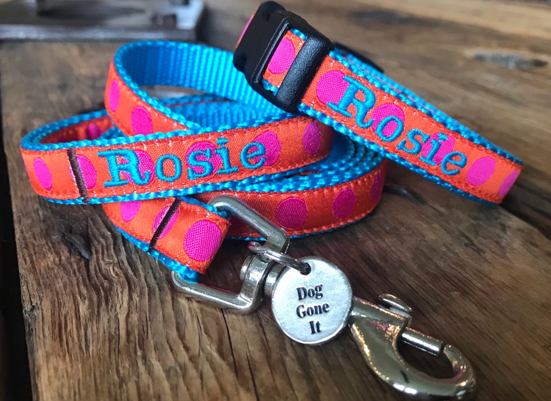 5/8 Width, Personalized Dog Collar, Custom Dog Collar, Embroidered Dog