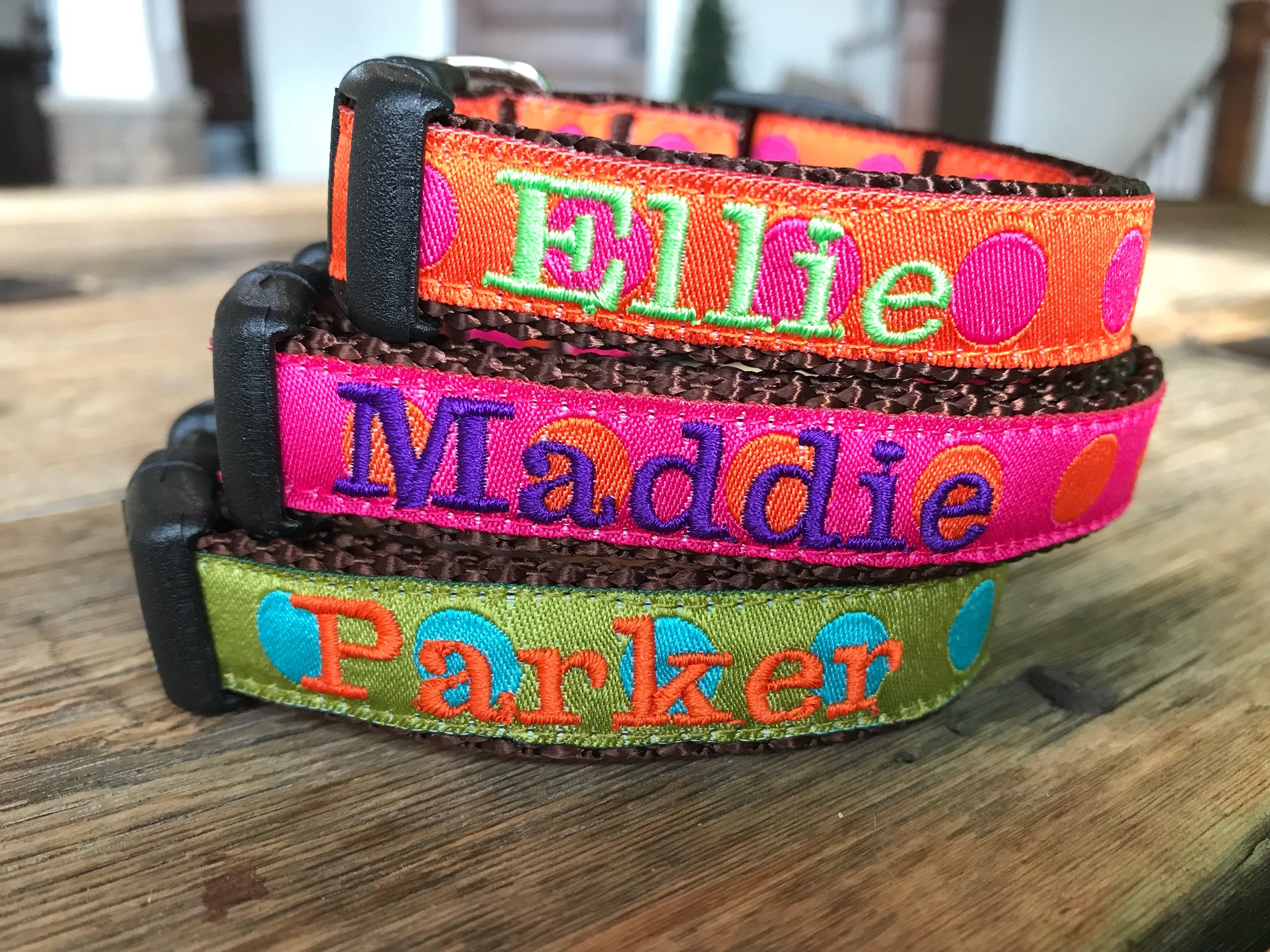 5/8 Width Personalized Dog Collar Custom Dog Collar Etsy