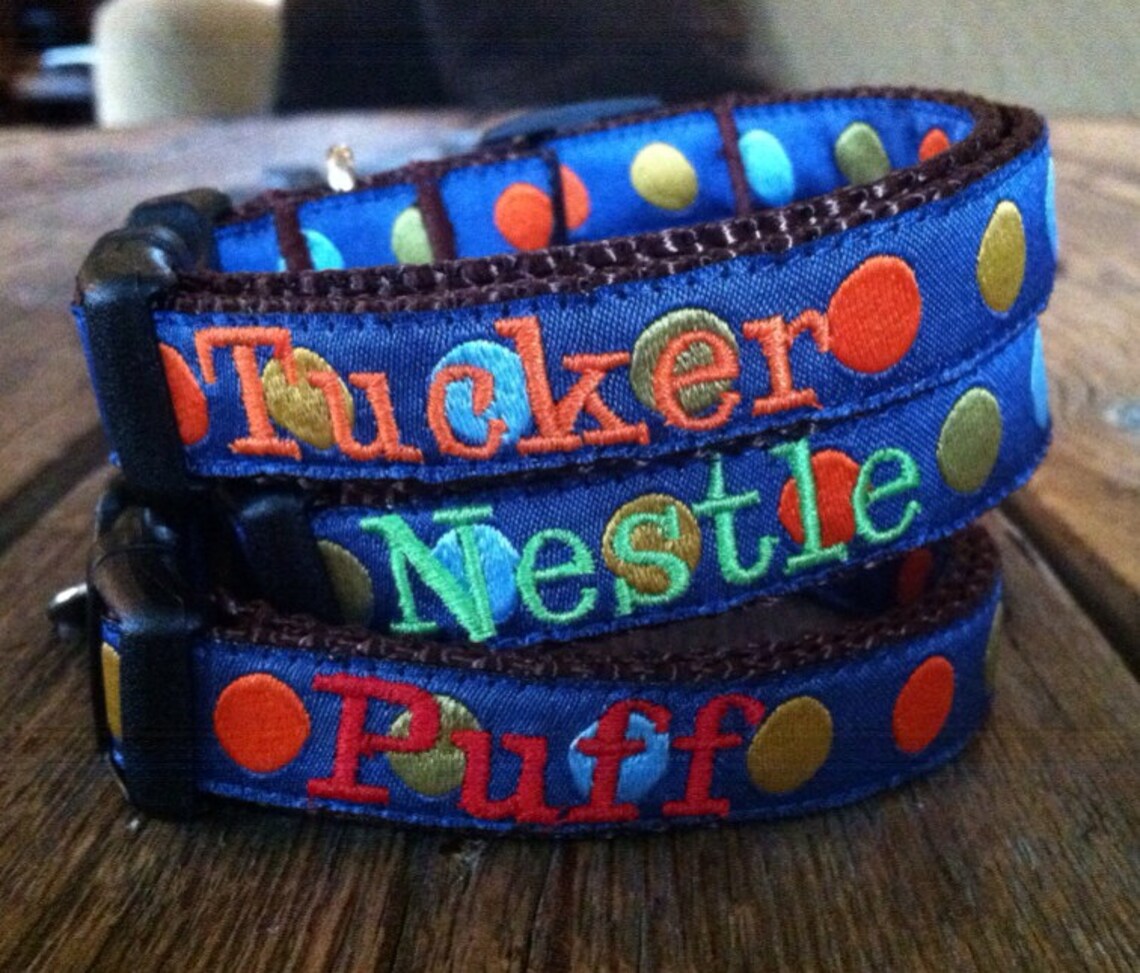 5/8 Width Personalized dog collar Custom dog collar Etsy
