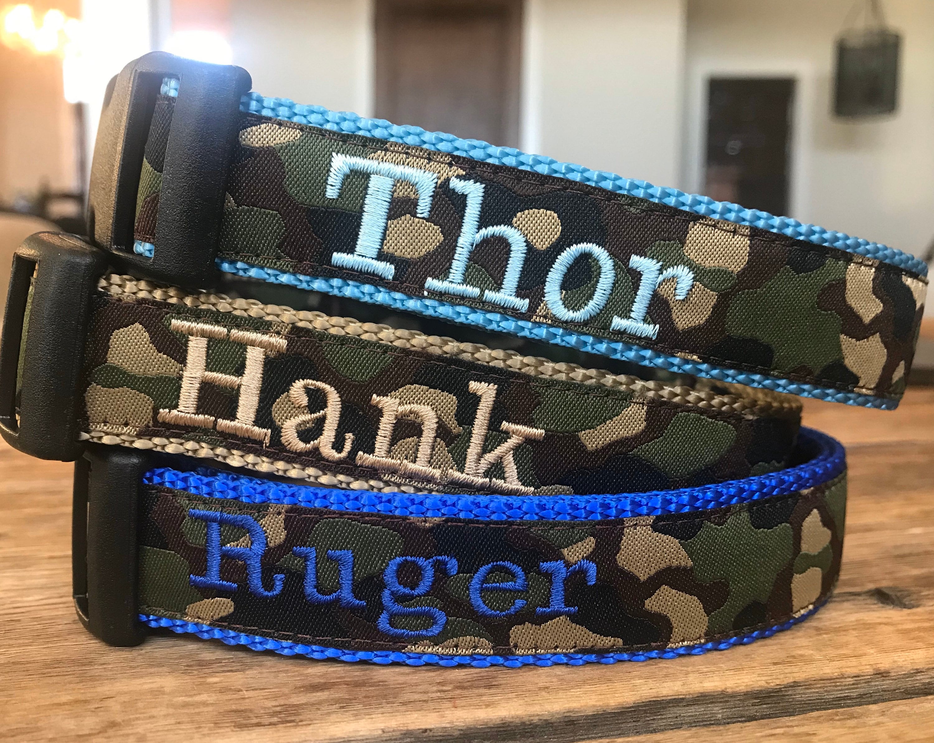 5/8 Width Personalized dog collar Camo dog collar Custom Etsy