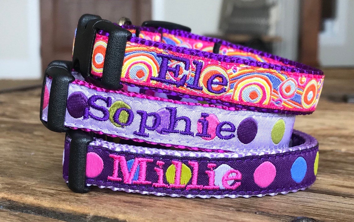 5/8 Width Personalized Dog Collar Custom Dog Collar Etsy