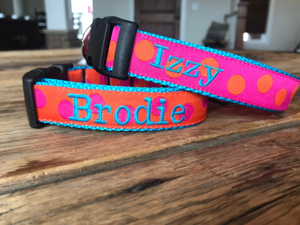 1 Width Personalized dog collar Custom dog collar Etsy