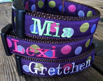 1" Width, Personalized dog collar, Custom dog collar, Martingale Collar, Embroidered Dog Collar, Engraved dog collar, Dog tag, Dog Gone It