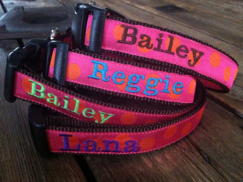 1 Width Personalized Dog Collar Custom Dog Collar Etsy