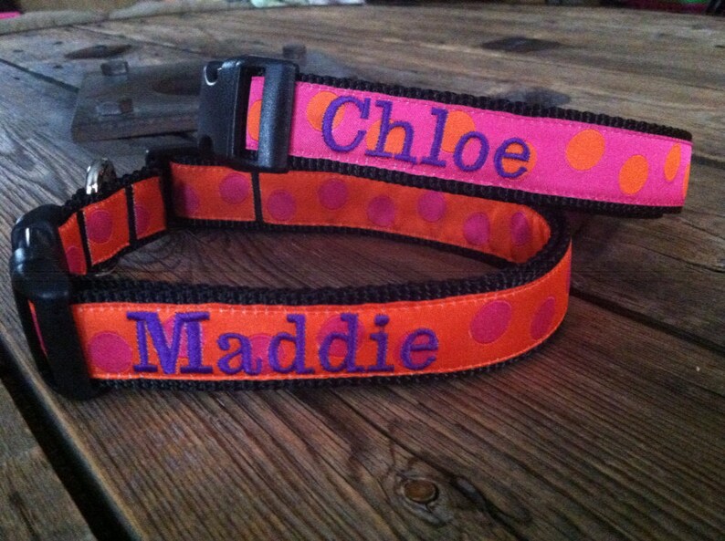 1 Width Personalized dog collar Custom dog collar Etsy