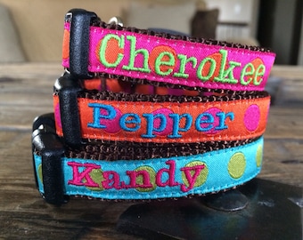 5/8" Width, Personalized dog collar, Custom dog collar, Martingale Collar, Embroidered Dog Collar, Engraved dog collar, Dog tag, Dog Gone It