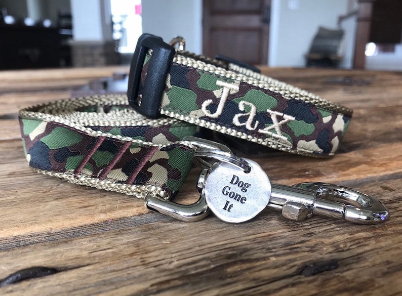 5/8 Width Personalized Dog Collar Camo Dog Collar Custom Etsy