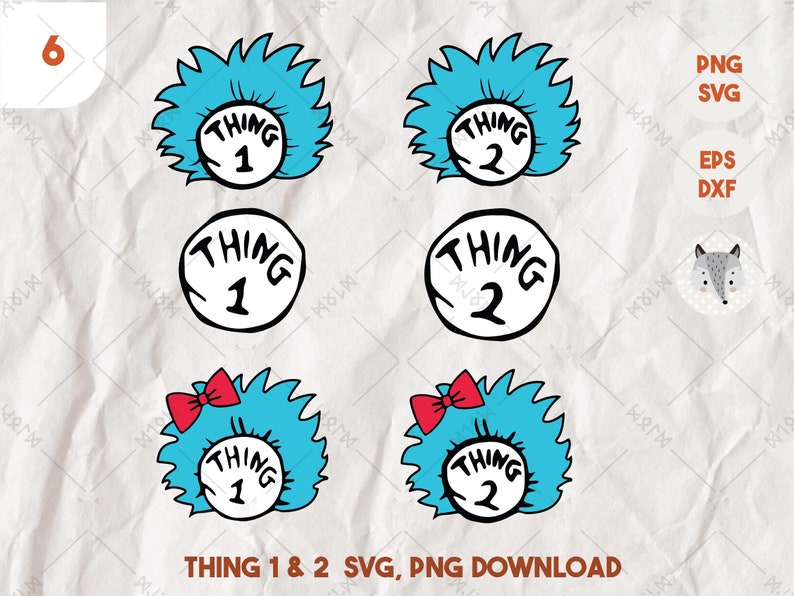 Thing 1 thing 2 svg files