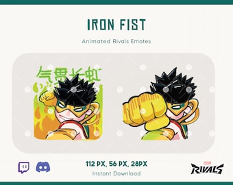 Animated Iron Fist Punch Emote – Twitch & Discord (Digital Download)