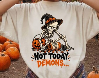 PNG de esqueleto engraçado de Halloween, design de pílulas de sobrevivência para o Halloween, camiseta de esqueleto assustador, sublimação de humor de Halloween, PNG de abóbora
