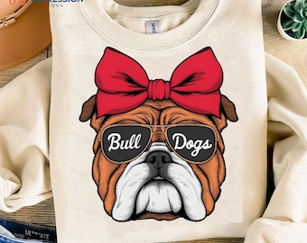 Bulldogs High School Mascot PNG, Bull dog Mascot PNG 300 dpi, Bull Dog School Mascot digital design, Bull Dog 2024 PNG,