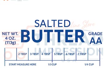 Salted Butter PNG & SVG | Stick of Butter Design | Funny Baker Gift | Baking Shirt Graphic | Digital File Instant Download | T-shirt design