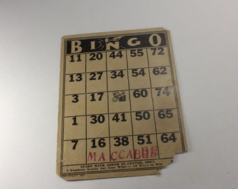 Vintage Bingo Cards (Lot of 10)