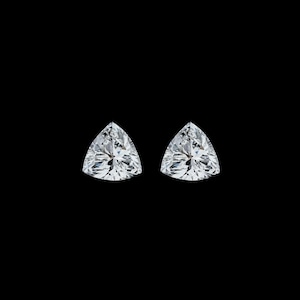 Diamanti da laboratorio taglio trilione da 3,0 mm a 6,0 mm per anelli, diamanti CVD taglio trilione per gioielli di colore E/F e purezza VVS/VS