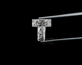 Letras del alfabeto de 7,0 mm, diamantes cultivados en laboratorio para colgantes y collares, diamantes sueltos cultivados en laboratorio con forma del alfabeto de la A a la Z para regalos de joyería personalizados
