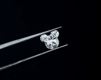 IGI Certified Loose Micky Mouse Brilliant Cut Lab Grown Diamond for Pendants, Micky Fancy Shape Diamonds for Studs & Rings for Birthday Gift