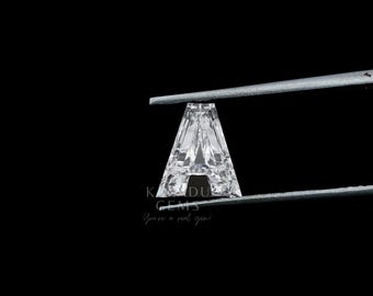 Diamante cultivado en laboratorio con letras del alfabeto de la A a la Z de 7,0 mm para regalo de cumpleaños, diamante cultivado en laboratorio suelto con forma del alfabeto de 7,0 mm para colgante y collar
