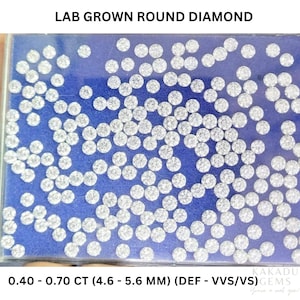 4.0 mm to 5.0 mm Loose Round Cut Lab Grown Diamond for Jewelry, Round Shape Cut Loose CVD Diamonds of E-F Color VVS/VS purity for Jewelry