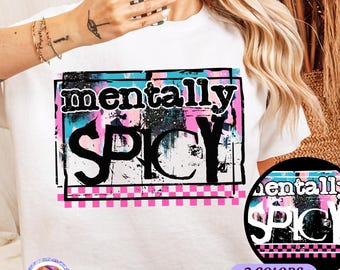 Geestelijk pittig PNG grappig sarcastisch citaat retro typemachine geestelijke gezondheid PNG luipaard glitter geruite Sassy Mom sublimatieontwerp PNG