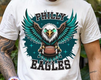 Philly Eagles Football PNG Philadelphia Game Day Football Shirt PNG Philadelphia Football Sport Sublimation Touchdown Season Png Fly Eagles