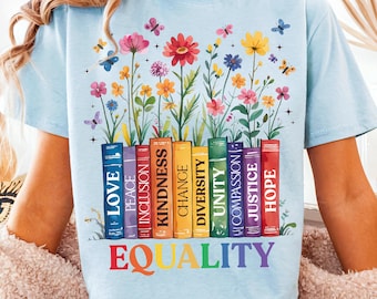 Böcker jämlikhet png, blomma HBTQ Pride-flagga, Pride-månad png-design, Pride-dagen png, lika rättigheter png digital nedladdning, kvinnors rättigheter png-present