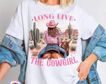 Long Live Cowgirl PNG Trendy Western Design PNG Cowgirl Western Country Sublimation Shirt Western Moms Gift Wild West Preppy Western Print