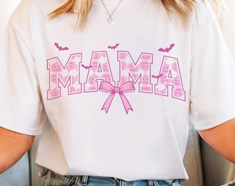 Retro Mama Halloween Png Coquette Halloween Png, Spooky Mama Png Spooky Season Png, Trendy Halloween Mom Life Png Coquette Bow Sublimation