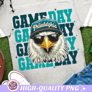 Philadelphia Game Day Football PNG Retro Eagles Football Shirt PNG Philadelphia Football Sport Sublimation Football Season PNG Philly Eagle