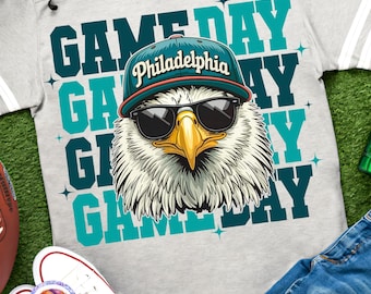 Philadelphia Game Day Football PNG Retro Eagles Football Shirt PNG Philadelphia Football Sport Sublimation Football Season PNG Philly Eagle