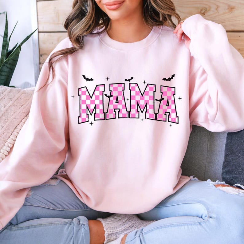 Halloween Mama Png, Mama TShirt Png, Trendy Halloween Png, Checkered Png, Mom Life Png, Varsity Png, Retro Png, Spooky Season Png, Fall Mama Png, Bat Halloween, Retro Mama Png, Pastel Halloween, Girly Halloween Png.