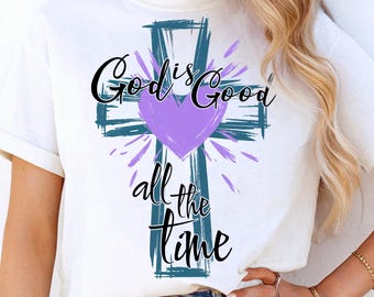 God is altijd goed PNG aquarel kruis png christelijk sublimatie ontwerp geloof shirt png voor T-shirts mokken png voor T-shirts mokken