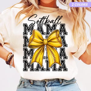 Softball Mama PNG Softball Bow PNG Game Day Sublimation Softball Shirt Design Mama Coquette Png Sport Mom PNG Gift Softball Season Design