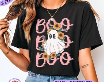Cute Flower Ghost Png Svg Girls Boo Png Boo Ghost Halloween Retro Fall Png Spooky Vibe Boo Season Svg Girly Halloween Png Instant Download