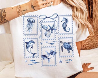 Summer Stamps Png, Coastal Png Summer Vibes Png, Trendy Summer Png, Sea Turtle Png Seahorse Png, Summer Coquette Png, Girly Aesthetic Summer