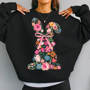 Coquette Easter Bunny Floral Png, Embroidery Bunny, Floral Easter Bunny Png, Easter Shirt Png, Retro Easter Png, Spring Floral, Bunny Design, Faux Embroidery, Happy Easter Png, Spring Shirt Design.