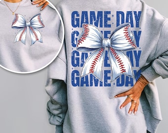 Game Day Baseball Bow Png, Baseball Coquette Bow Png, Baseball Mom, Baseball Png Design Sports Mama Png, Retro Game Day Baseball Sublimation