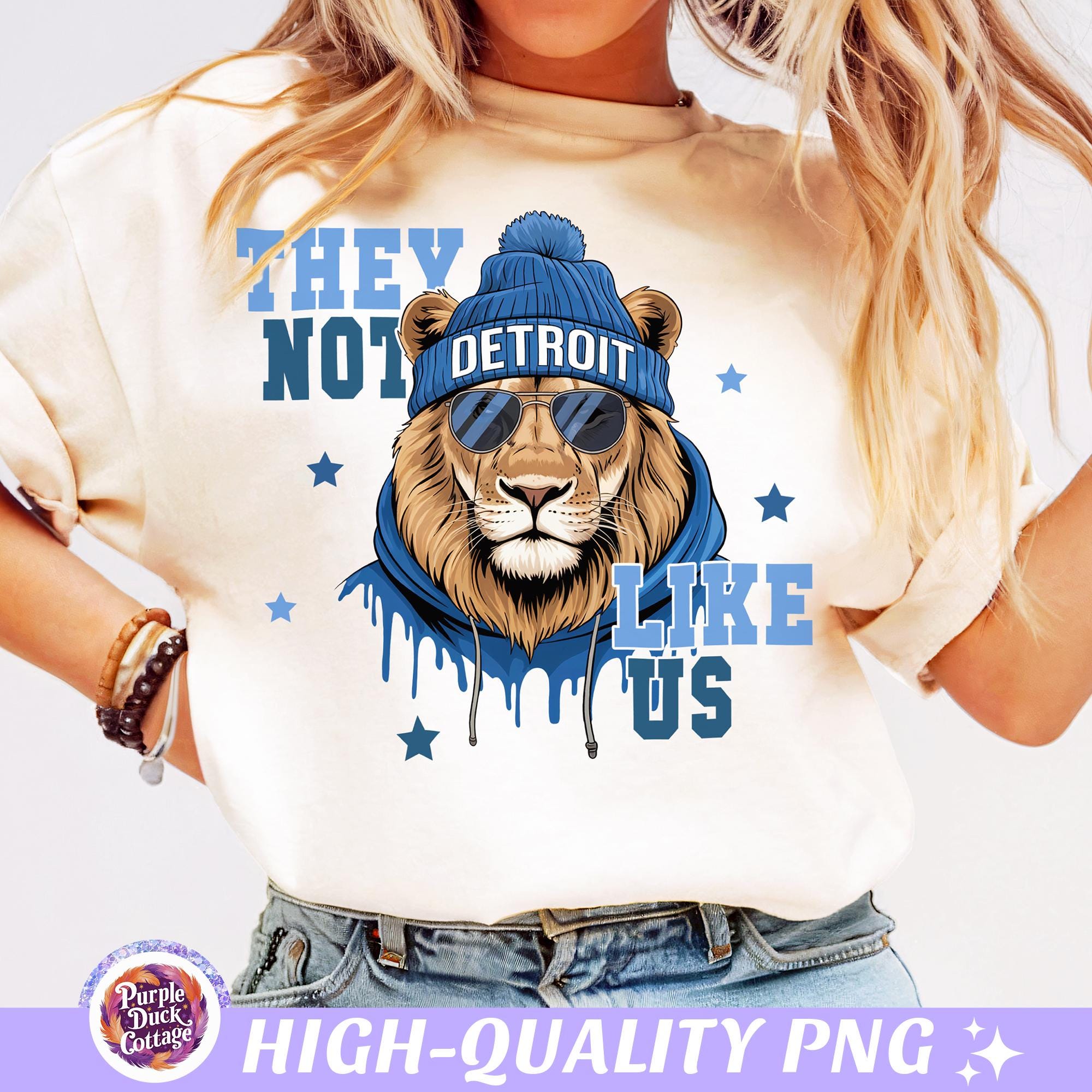 They Not Like Us Football PNG Detroit Football Shirt PNG Lions Game Day Sport Sublimation Design Lion PNG Detroit Sport Football Download