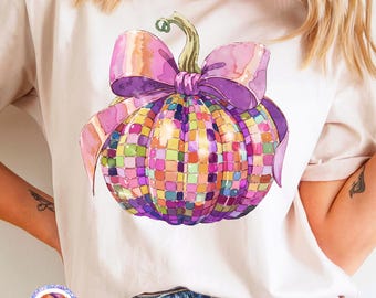 Disco Ball Pumpkin Png, Coquette Pumpkin Png, Trendy Fall Design, Aesthetic Png, Pumpkin Season Png, Autumn Sublimation, Fall Mama Png