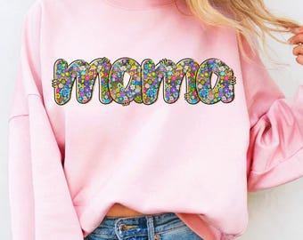 Floral Mama Png, Mama Flower Png, Preppy Mama Png, Mothers Day Png, Retro Mom Png, Cute Mama Png, Aesthetic Mom Png Mama Sublimation Designs