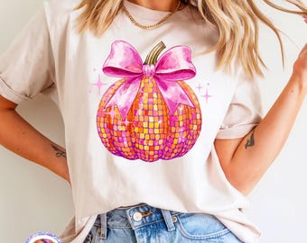 Disco Ball Pumpkin Png Coquette Pumpkin Png Trendy Fall Design Aesthetic Png Pumpkin Season Png Autumn Sublimation Fall Mama Png