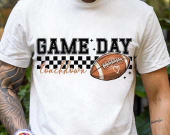 Game Day Touchdown PNG Football Png Shirts Design Retro Football Season PNG Game Day Sublimation Designs Sport Lover PNG Digital Download
