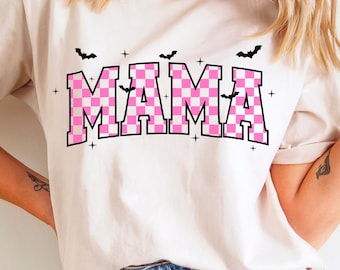 Mamá de Halloween (Png), Camiseta de mamá (Png), Halloween de moda (Png), Mamá a cuadros (Png), Universitaria (Png), Retro (Png), Temporada espeluznante (Png), Mamá de otoño