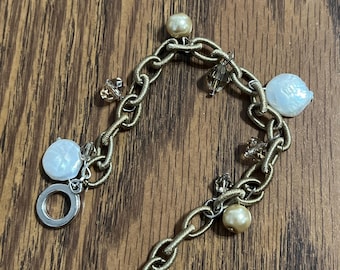7" Handmade Beaded Bracelet, Toggle Clasp Bracelet, Elegant Gift for Women, Boho Chic Jewelry