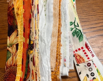 Yellow and orange salvage strips, 5 ounces