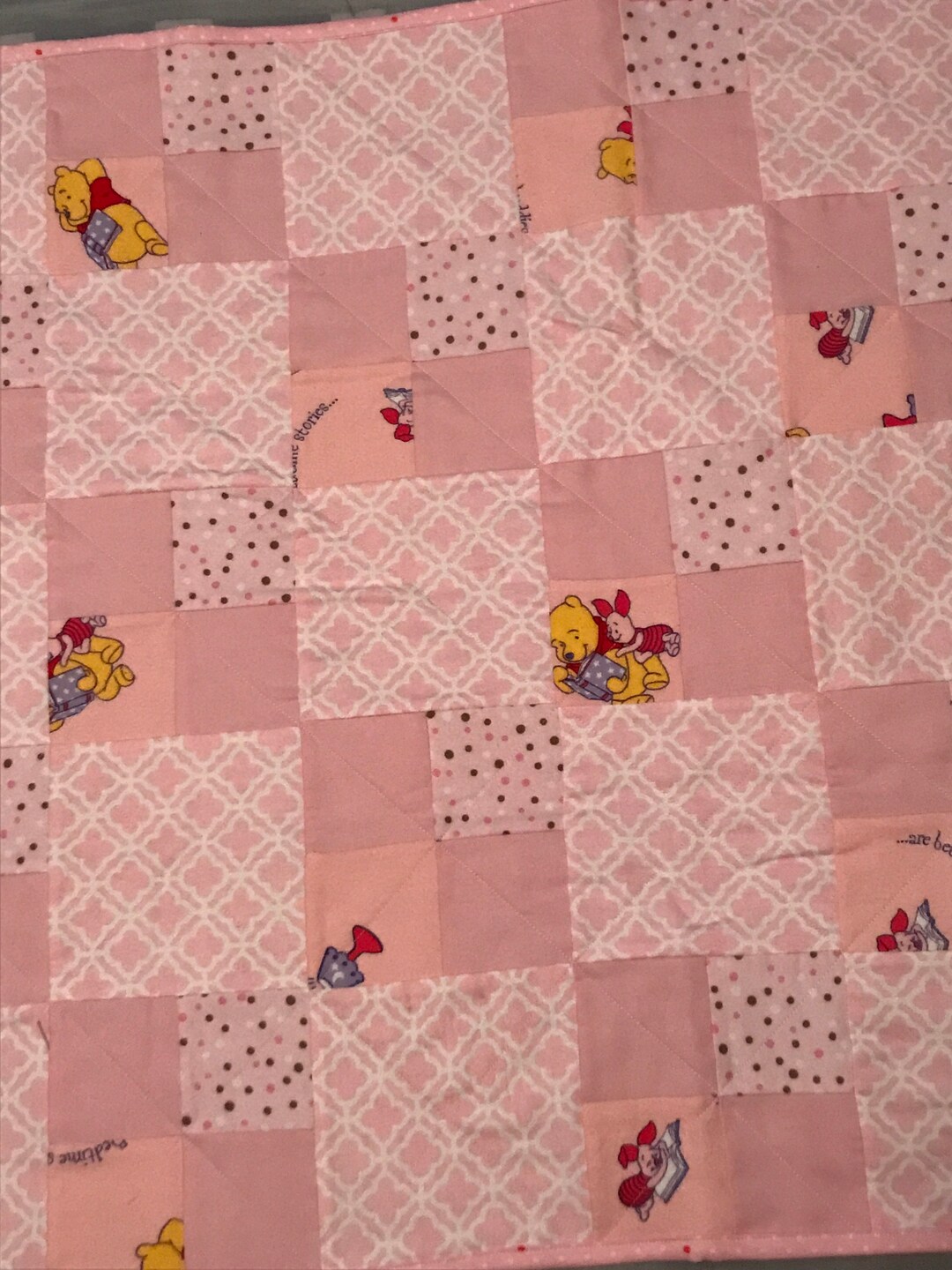 American Girl Doll Quilt Pooh and Piglet 25 X 25 Etsy