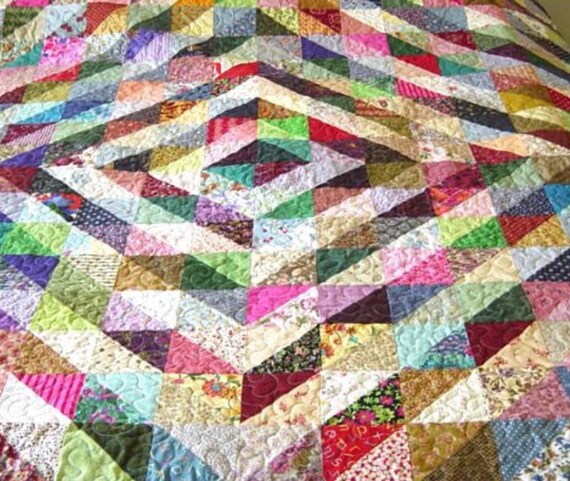 Made To Order Lap Size Quilt Diamond Quilt Barn Raising Etsy