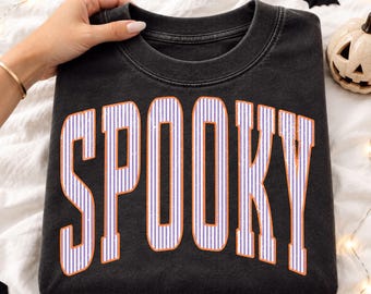 Spooky Stripe Filled PNG | Distressed Halloween Design | Cute Retro Spooky Season Digital Download | Fall Sublimation Graphic for DIY Crafts