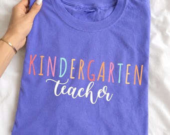 Kindergarten Teacher PNG, Colorful Teacher Design, School Graphic, Digital Download for Personal or Commercial Use