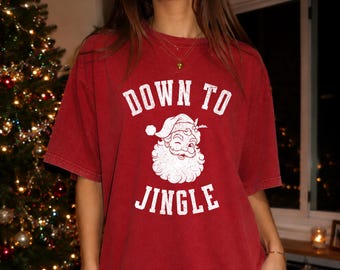 Down to Jingle Santa PNG, Funny Dark Humor Christmas Design, Distressed and Non Distressed PNG, Holiday Digital Download