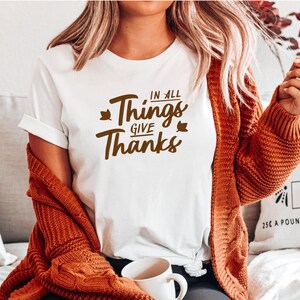 Thanksgiving Thankful Süßes Unisex T-Shirt, Grateful Holiday Tshirt Top, Bequemes Unisex Jersey Kurzarm T-Shirt, Gender Neutral Thanksgiving